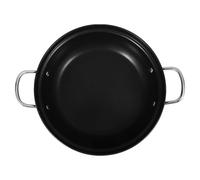 JECOMPRIS Olla de Hierro Negro con Asa para Cocinar en Casa y Restaurante, Resistente y Fácil de Limpiar, Adecuado para Hot Pot y Mariscos, Capacidad Grande
