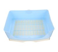 JECOMPRIS Orinal para Conejos Resistente al Desgaste de Plástico Azul Control de Olores y Base Filtrante, Adecuado para Jardines y Salas de Estar