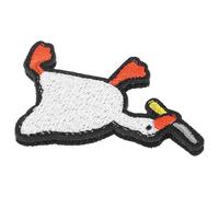 JECOMPRIS Parche Bordado Forma Irregular de Ganso para Decorar y Reparar Pantalones y Mochilas, Accesorio Textil para Uso en Ropa y Complementos