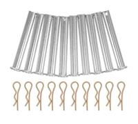 JECOMPRIS Pasador de Acoplamiento de Andamio de Metal Color Plata con Clip de Fijación Seguro para Construcción y Accesorios de Andamios Resistentes