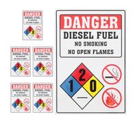 JECOMPRIS Pegatinas de Señal de No Fumar y No Abrir 6 Piezas, Adhesivas para Uso Comercial E Industrial, Resistentes para Exteriores, Prevención de Incendios, Señal de Advertencia Visible