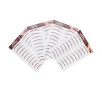 JECOMPRIS Pegatinas de Transferencia de Agua para Cejas 6d Marrón, Impermeables, 4 Piezas, Forma Arqueada y Curvatura Ligera, Ideales Contorno Facial