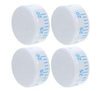 JECOMPRIS Perilla 4 Piezas de Control de Temperatura Color Blanco Fácil Instalación, Material Abs, Ajuste de Termostato para Refrigerador y Congelador