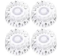 JECOMPRIS Perillas de Volumen de Color Claro para Guitarra Eléctrica 4 Unidades Escala, Accesorio Duradero y Anticorrosivo para Control Preciso de Graves y Tonos en Instrumentos Musicales