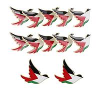JECOMPRIS Pin de solapa de y bandera palestina en aleación de zinc, set de 12 piezas para eventos patrióticos y colecciones de souvenirs culturales