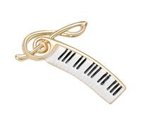 JECOMPRIS Pin de Solapa Musical para Mujer, Broche de Instrumento de Piano en Metal, Accesorio de Moda para Ropa, Chal y Traje en Ocasiones Obsequios