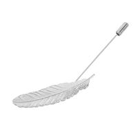 JECOMPRIS Pin de Solapa y Alfiler de Corbata para Hombre, Accesorio de Traje de Aleación de Zinc Diseño Hoja en Plata, Recomendado para Usos Profesionales y Eventos Sociales