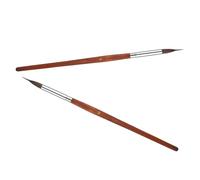 JECOMPRIS Pinceles de Acuarela Tubo de Cobre y Nylon Punta de Aguja Alargada 2 Piezas Mango Ergonómico de Madera para Ilustración y Lavados para Adecuado para Artistas de Manga y