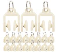 JECOMPRIS Polea para Riel De Cortina Inoxidable Curva 50 Piezas Rodillo De Aleación Duradero Deslizador Silencioso Accesorios para Hogar Ventanas y Puertas Corredizas