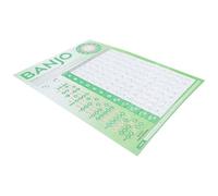 JECOMPRIS Póster Grande de Acordes para Banjo en Papel Plastificado Verde, Herramienta Portátil para Aprender y Practicar Banjo, Adecuado para Principiantes