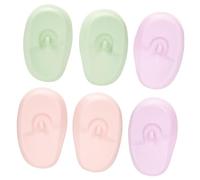 JECOMPRIS Protección De Silicona Oídos Para Teñir El Cabello 3 Pares Tamaño Único Resistente Al Calor Para Uso Salón y Casa Accesorios Para Teñir El Cabello Reutilizables Colores Rosa, Morado y Verde
