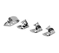 JECOMPRIS Púas Metálicas para Guitarra 4 Unidades Agujero, Accesorio Práctico para Pulgar y Dedo Índice, Protector de Dedos de Acero Inoxidable, Uso Cómodo para Instrumentos Musicales