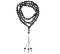 JECOMPRIS Pulsera de Cuentas de Oración Negra para Adoración Budista Brazalete Cuentas de Buda y Cuerda de Rosario Accesorio Religioso para Meditación y Plegaria