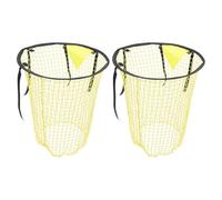 JECOMPRIS Red de Entrenamiento de Fútbol 2 Piezas, Red de Portería Amarilla de Nailon para Práctica de Tiros, Portátil y Ligera, Equipo para Mejorar Precisión en Entrenamiento Juvenil