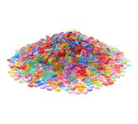 JECOMPRIS Relleno para Jarrón en Forma de Corazón 10 MM Cuentas Acrílicas Semitransparentes Multicolor 500 G para Decoración de Bodas Centros de Mesa Cumpleaños y San Valentín