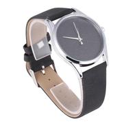 JECOMPRIS Reloj de Pulsera de Cuero Negro Correa Fina para Mujer, Reloj de Cuarzo Preciso y Minimalista, Accesorio Casual Moda para Uso Diario y Ocasiones Obsequios