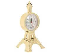 JECOMPRIS Reloj Despertador Vintage de Mesa Diseño de Torre Eiffel Dorado, Plástico Resistente y Estilo Delicado para Decoración y Uso en Oficina o Dormitorio Varios Estilos