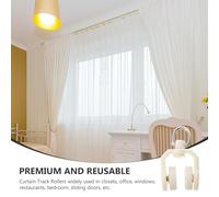 JECOMPRIS Rodillos para Cortinas 30 Piezas Riel De Cortina De Repuesto Compatibles Rieles Rectos y Curvos Uso para Ventanas Puertas Correderas y Armarios