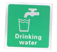 JECOMPRIS Señal De Agua Potable Adhesiva Para Grifo De Agua Potable Señal De Seguridad De De Metal Para Cocina y Baño