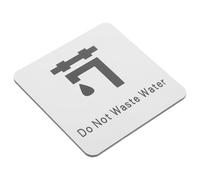 JECOMPRIS Señal de Ahorro de Agua Autoadhesiva Cartel de Advertencia para Baño Resistente al Agua Colores Visibles Tamaño Mediano para Uso Hogares y Oficinas Aviso Mural de