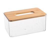 JECOMPRIS Servilletero Rectangular de Madera Tapa para Escritorio, Caja de Pañuelos Mediana, Soporte para Servilletas Doméstico, Accesorio para Cocina y Comedor, Decoración Funcional