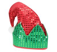 JECOMPRIS Sombrero de Duende Navideño de Tela Ligera en Colores Surtidos para Disfraz y Recuerdos de Fiesta de Navidad Accesorio Cómodo y Decorativo Adecuado para Celebraciones y Sesiones