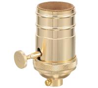 JECOMPRIS Soporte de Portalámparas, Portalámparas con Pomo, Aleación de Aluminio, Dorado, para E26 y E27, Kit de Reparación de Lámpara de Pie para Restaurantes y Bares