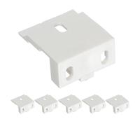 JECOMPRIS Soportes para Cortinas de Plástico 6 Piezas Montaje Pared, Soporte Central para Barras de Cortina Alta Resistencia, Accesorio para Estores y Visillos en Dormitorio y Cocina