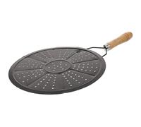 JECOMPRIS Tapete Aislante para Mesa Mango de Madera Negro, Alfombrilla Protectora Resistente al Calor para Ollas y Sartenes, Mantel para Platos y Placa Adaptadora para Vitrocerámica, Uso