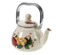 JECOMPRIS Tetera de Esmalte con Diseño Floral Elegante Resistente al Óxido Capacidad para Estufa Hervidor de Agua Vintage para Cocina y Oficina