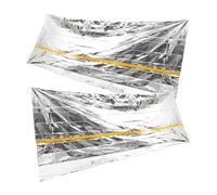 JECOMPRIS Tienda de Emergencia Desechable 2 Piezas Plateada, Refugio Portátil para Acampar Resistente al Viento, Ligera y Compacta para Senderismo, Camping y Actividades al Aire Libre