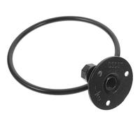 JECOMPRIS Toallero de Pared Industrial Negro de Hierro Forjado, Anillo para Colgar Toallas para Baño y Cocina, Organizador de Toallas Vintage, Accesorio Esencial para Baño Pequeño