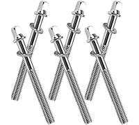 JECOMPRIS Tornillos de Jazz para Caja de Batería, Tornillos de Montaje de Orejetas M6 X 50 MM, Metal Plata, Paquete 6 Unidades