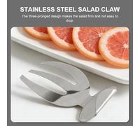 JECOMPRIS Utensilios de Cocina para Servir Ensalada 2 Piezas de Tenedores de Acero Inoxidable Diseño de Punta y Mango Cómodo