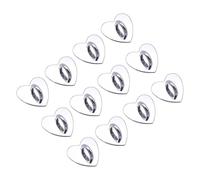 Jectse 12 Soportes para Anillo de Teléfono Celular con Forma de Corazón, Agarre de Metal para Teléfono con Respaldo Autoadhesivo, Dije para en Forma de Corazón para Accesorios (Silver)