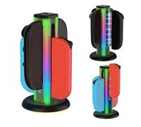 Jectse 4 en 1 Muelle de Carga para el Interruptor 2 2025, el Muelle de la Estación de Carga del Controlador Magnético con Indicadores de Luz y Carga RGB, Cargue hasta 4 Controladores