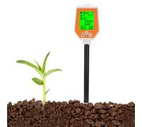 Jectse 6 en 1 Medidor de Suelo, Probador de Ph/Mois de Suelo/Temperatura de la Planta/Intensidad de Luz Solar, Luz de Fondo de Retroiluminación de la Pantalla LCD Medidor de Ph
