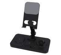 Jectse 6 en 1 Soporte de Soporte de Cargadores Múltiples para el Dispositivo IOS, Estación de Carga de Cargador Inalámbrico con BT, Carga Inalámbrica Rápida y Segura, Soporte Plegable (BLACK)