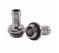 Jectse 6 Piezas de Accesorios de Púas de Refrigeración por Agua para PC, Conector de Rosca G1/4 para Tubo, con Anillo de Silicona Oculto para Conexión y Sello, Adecuado para Bloques de (yo como)