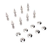 Jectse 8Pcs Altavoz Spike Pad Kit, 12 x 60mm Cobre Altura Ajustable Speaker Spike Aislamiento Stand, para Amplificador Subwoofer Instrumento, Plata