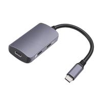 Jectse Adaptador de Gafas USB C a AR, PD 100W Carga Rápida 4K 60Hz Puertos USB C Duales, Apto para Switch 2 Steam Deck ROG Ally XREAL Pro