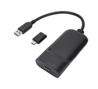 Jectse Adaptador HDMI de USB 3.0 a 2K, Convertidor de Monitor USB a HDMI para Pantalla HD Dual, PC de Escritorio, TV, Admite Entrada de Micrófono de Salida de Audio Separada