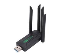 Jectse Adaptador USB WiFi de Banda Dual, 2.4G 5G Gigabit Desktop sin Controlador PC 1300Mbps Dongle de Red Inalámbrica con Antena, Admite el Estándar WiFi6, el Enchufe y el Juego