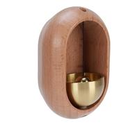 Jectse Adorno de Timbre Vintage con Sonido Suave para una Instalación sin Esfuerzo, Adecuado para Refrigerador, Apartamento, Jardín, Madera y Latón, 1 Unidad