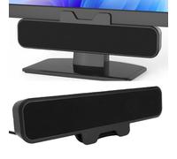 Jectse Altavoces de Computadora de 1 W para PC de Escritorio, USB A USB C con Cable Plug&Play Monitor Barra de Altavoces con Diseño de Clip, Control de Volumen y Tecla de Silencio