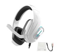 Jectse Auriculares para Juegos con Cable y Micrófono (White)