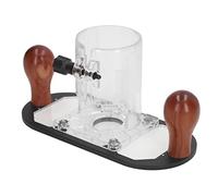 Jectse Base de Recortador para Carpintería, Base de Recortador de Enrutador de Madera Transparente, Escudo Protector de Herramienta Eléctrica con de Madera, para Enrutadores de de