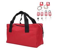 Jectse Bolsa de Herramienta de Loto Rojo Resistente, 220x90x130 Mm, para el Almacenamiento del Dispositivo de Bloqueo con Manija, Lienzo de Poliéster a Prueba de Lágrimas, Interior