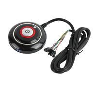 Jectse Botón de Encendido de PC, Interruptor de Encendido de Computadora de Escritorio Liviano de ABS, Botón de Encendido y Apagado de PC de Instalación Simple, Interruptor de Encendido (2 USB)