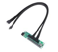 Jectse Cable de Extensor de Tarjeta Dividida PCIe 4.0 X16, Elevador Adaptador de Bifurcación para la Placa Base de PC, Diseño de Cable Gen4 FFC, Plug and Play, Compatible con PCIe 3.0